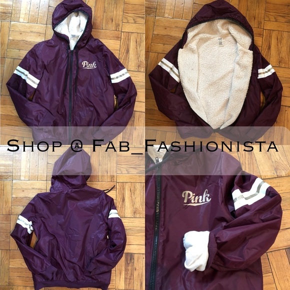 Victoria’s Secret PINK Sherpa anorak rain jacket size small - Picture 2 of 8